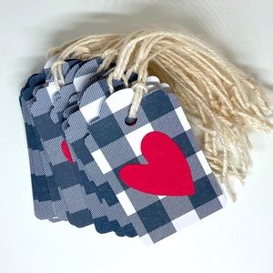 Valentines Gift Tag B&W